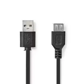 Afbeelding van USB 2.0 Kabel A Male Female 2,0 m Zwart [CCGB60010BK20]