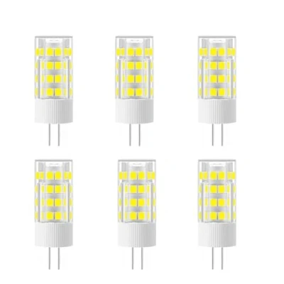 Afbeelding van 6 Pack G4 Led Lampen 5W Equivalent aan 50W, 51 LED&#039;s, 500 lumen, 360 graden stralingshoek, AC/DC 12V, niet dimbaar, 6000K koel wit