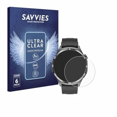 Afbeelding van Savvies Screenprotector voor Marsyu MT300 1.43&quot; Folie Beschermfolie transparant (6 Stuks)