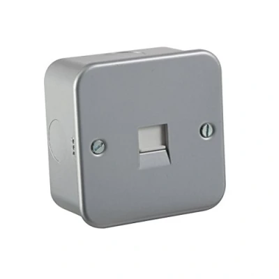 Afbeelding van Knightsbridge TLHW60F metalen beklede telefoon hoofdaansluiting, 230 V, zilver