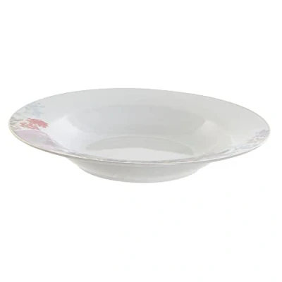 Afbeelding van Diep bord DKD Home Decor Blommor (21.5 x 21.5 3.5 cm) (2 pcs)