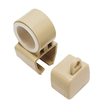 Afbeelding van GARDINIA Houder met eindstukken voor U rails, beige, 2 sets, kunststof