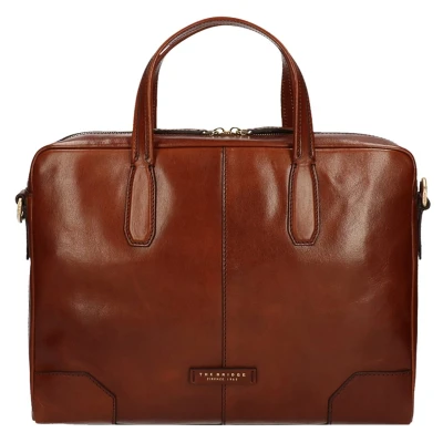 Afbeelding van The Bridge Vespucci Briefcase brown2 Laptoptas