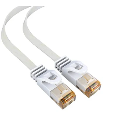 Afbeelding van mumbi LAN kabel 1m CAT 6 netwerkkabel platte CAT6 ethernet patchkabel RJ45 1 meter, wit