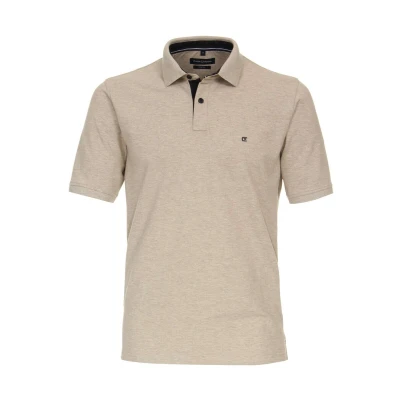 Afbeelding van Casa Moda Poloshirt Beige maat XL heren met Regular fit Pasvorm Stretch Suitable Herenkleding