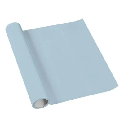 Afbeelding van PAW tafelloper van airlaid (40 cm x 5 m) I tafeldecoratie voor communie, vormsel, bruiloft, verjaardag, tuinfeest, doop tafelkleed effen lichtblauw kleur: Monocolor Light Blue