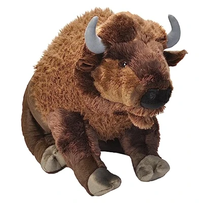 Afbeelding van Wild Republic 19307 Jumbo pluche Bison Wisent, grote knuffeldier, cuddlekins, 76 cm