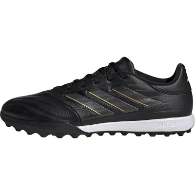 Afbeelding van adidas Performance COPA PURE 2.0 League TURF Voetbalschoenen voor kunstgras, Heren, Maat: 42, Core black/gold metallic Leer/ synthetisch