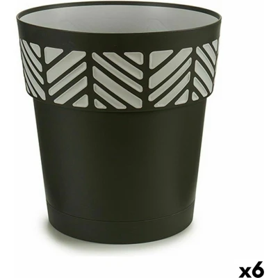 Afbeelding van Zelfwaterende bloempot Stefanplast Orfeo Antraciet Plastic 29 x cm (6 Stuks)
