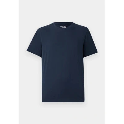 Afbeelding van Selected Homme Slhaspen Oneck Tshirt basic, Heren, Maat: Medium, Navy blazer