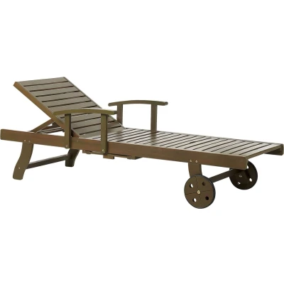 Afbeelding van Beliani AMANTEA Tuinligstoel Donkere houtkleur Acaciahout