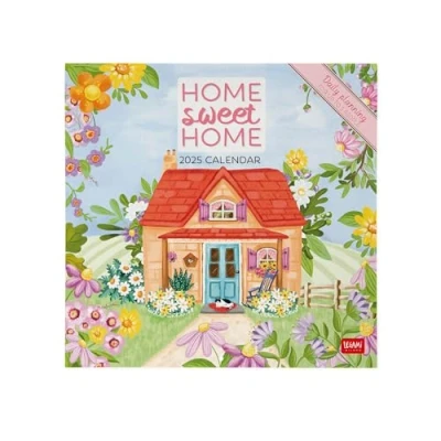 Afbeelding van Legami wandkalender 2025, 30 x 29 cm, 12 maanden en jaarplanner, ruimte voor notities notities, in het Engels, sterrenbeelden internationale feestdagen, Home Sweet