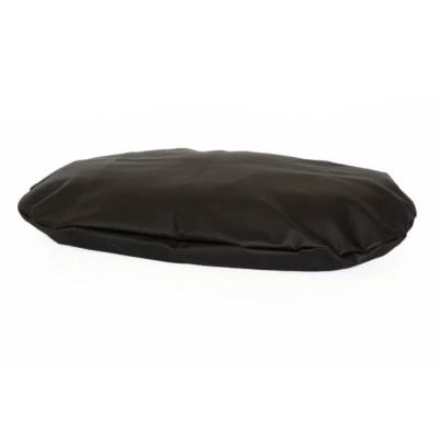 Afbeelding van Hondenkussen Ovaal leatherlook zwart 102x67x15 cm Polyestervezels