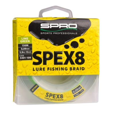 Afbeelding van Spro Spex8 Braid Lime Green (150m) Maat : 0.18mm (11.8kg)