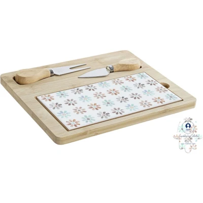 Afbeelding van Snackdienblad DKD Home Decor 24,5 x 20 1,2 cm Multicolour Keramiek