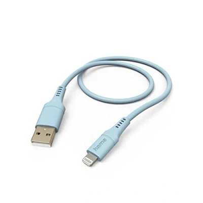 Afbeelding van Hama Oplaadkabel Flexible Usb A Lightning 1,5 M Silicone Blauw