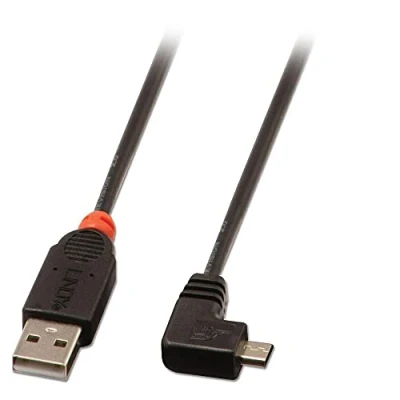Afbeelding van Lindy 31976 1m, USB 2.0 A/Micro B, 90, M/M
