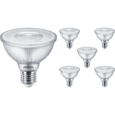 Afbeelding van Voordeelpak 6x Philips Master Value LED Lamp Reflector E27 PAR30 9.5W 820lm 25D 940 Koel Wit Beste Kleurweergave Dimbaar Vervangt 75W