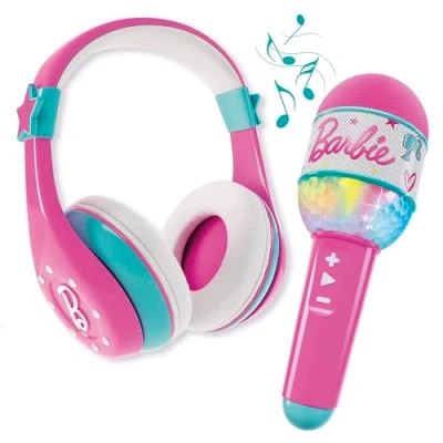 Afbeelding van LISCIANI Barbie Sound Bluetooth Microfoon met Luidspreker Roze Kinder Karaoke Set Smartphone Connectiviteit Multicolor Licht Effect Kinderen vanaf 4 jaar