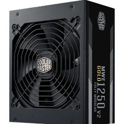 Afbeelding van Cooler Master MWE Gold 1250 V2 ATX 3.1 Voeding ATX12V 80 Plus Watt Modulair 100 240V Actieve PFC 140mm Silent Fan zwart