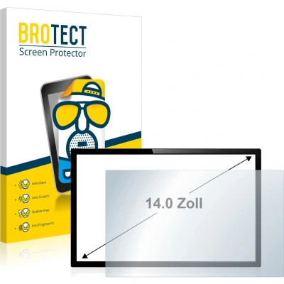 Afbeelding van BROTECT Antireflecterende Beschermfolie 14&quot; voor Touch Panel PC&#039;s met 14.0 inch [305 mm x 185 mm, 15:9] Anti Glare Screen Protector, Mat