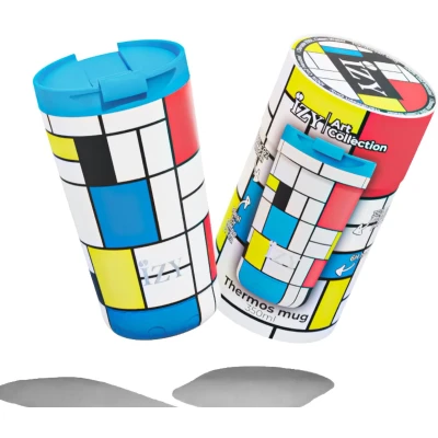 Afbeelding van Thermosmok IZY Mondriaan Compositie 350 ml