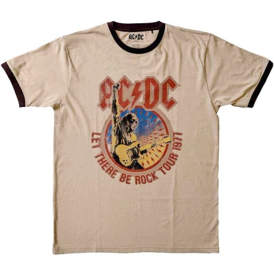 Afbeelding van AC/DC Let There Be Rock Tour &#039;77 Heren T shirt M Creme