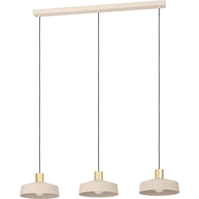 Afbeelding van EGLO Valdiola Hanglamp E27 93 cm Beige/Goud/Zand Staal