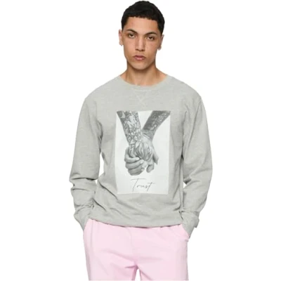 Afbeelding van Mister Tee Heren Sweatshirt Trust 2.0 Crewneck Grey S, grijs, S