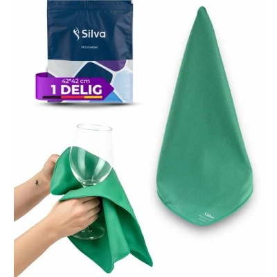 Afbeelding van Silva Microvezel Glazen Reinigingsdoek Set Groen