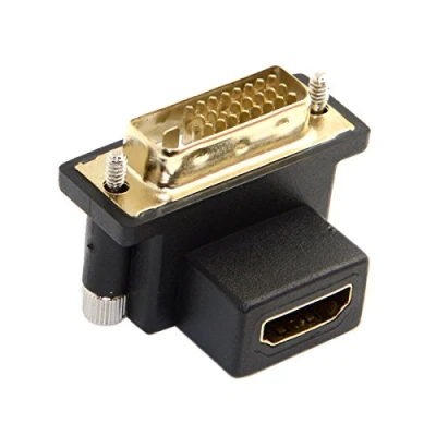 Afbeelding van CY 90 Degree Down Angled DVI Male to HDMI vrouwelijke adapter voor computer &amp; HDTV Graphics Card Up