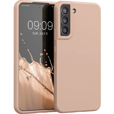 Afbeelding van kwmobile telefoonhoesje geschikt voor Samsung Galaxy S22 Plus Hoesje met siliconen coating Smartphone case in kokosmelk