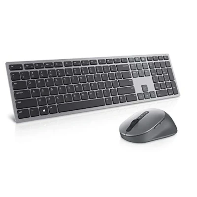 Afbeelding van DELL KM7321W toetsenbord Inclusief muis RF draadloos + Bluetooth AZERTY Frans Grijs, Titanium