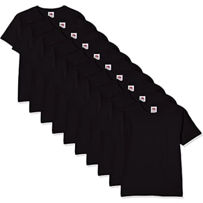 Afbeelding van Fruit of the Loom Jongens T shirt (10 stuks), Schwarz (Black 36), 7 8 Jaar