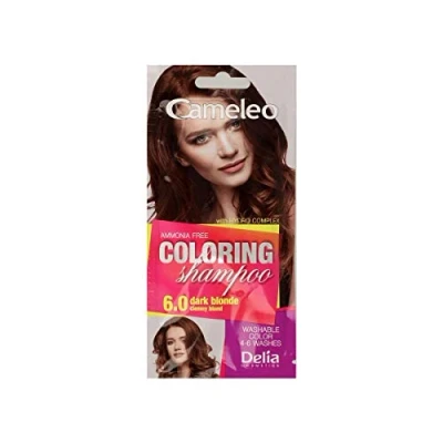 Afbeelding van Cameleo Dark Blonde kleurshampoo snelle en eenvoudige kleurverfrissing &quot;kleur in kleur&quot; zonder ammoniak oxidatiemiddel shampoo zak 40 ml