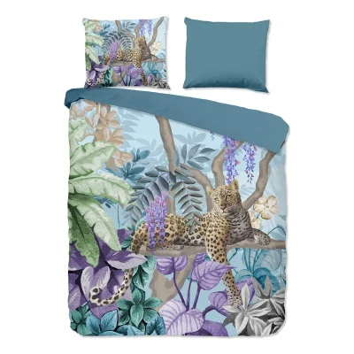 Afbeelding van Dekbedovertrek 2 Persoons 200x200 Pure Microvezel Blauw Inclusief Kussenslopen
