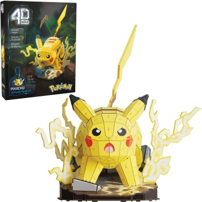 Afbeelding van 4D Build, Pokémon Pikachu 3D modelkit, Collectibles, Kanto Starter Collection, Desk Décor, Puzzel voor volwassenen, bouwspeelgoed, puzzels volwassenen en tieners, 201 stuks,