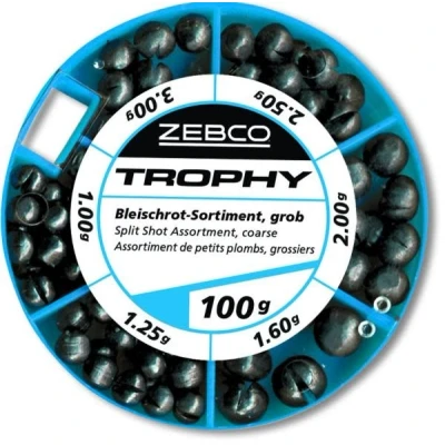Afbeelding van Zebco Splitshot Assortment, large 100gr Knijploodjes