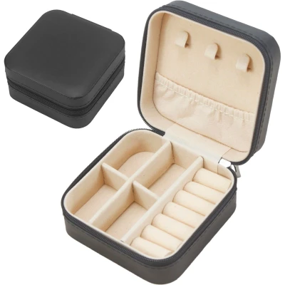 Afbeelding van Juwelendoos Moederdag Cadeautje Opbergbox Sieradenorganizer 10cm x 5cm Zwart