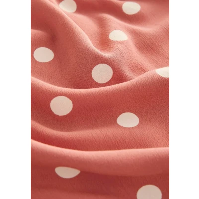 Afbeelding van Next Regular FIT Kimono Sleeve TIE Waist Maxijurk, Dames, Maat: 40, Terracotta and cream spot