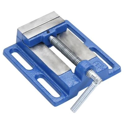 Afbeelding van Bankschroef voor kolomboormachine 76 mm gietijzer blauw