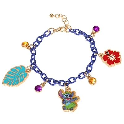 Afbeelding van Disney Lilo en Stitch veelkleurige emaille kostuum bedelarmband BH00293YRML 65, Eén maat, Metaal, Geen edelsteen