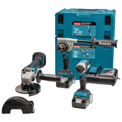 Afbeelding van Makita DLX3155TJ 18 V Combiset boren, (slag)schroeven en slijpen