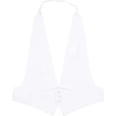 Afbeelding van Rok Vest Wit maat L Heren Rokwit met Regular fit Pasvorm Polyester Suitable Herenkleding