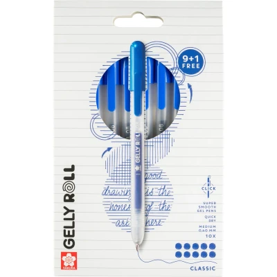 Afbeelding van Sakura Gelly Roll Retractable Classic Set 10 (Blauw)