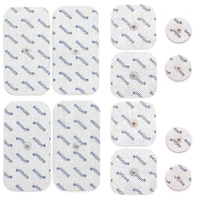 Afbeelding van 12 delige mengset TENS EMS elektroden pads 3,5 mm drukknop compatibel met apparaten voor pijntherapie en training nakoopset toepassingen