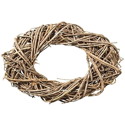 Afbeelding van Rayher Hobby 65235000 wijnstokkrans, diameter 30 cm, hoogte 5 decoratieve krans, tafelkrans, adventskrans, deurkrans, krans van takken, natuurkrans, wandkrans, natuur