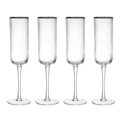 Afbeelding van Mikasa Sorrento 4 delige kristallen fluitglazen set, 200ml
