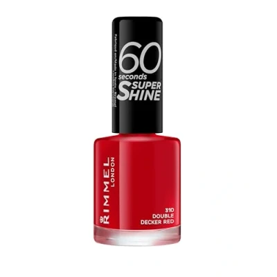 Afbeelding van 1+1 gratis: Rimmel Nagellak 60 Seconds SuperShine 310 Double Decker Red 8 ml