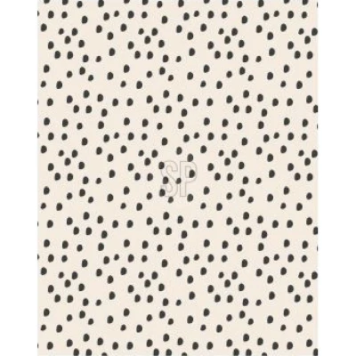 Afbeelding van H&amp;S Fleece deken plaid beige met zwarte stippen 130 x 170 cm